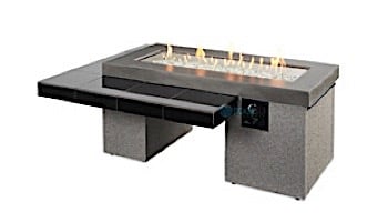 Outdoor GreatRoom Black Uptown Linear Gas Fire Pit Table