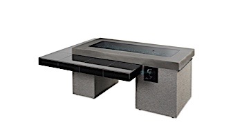 Outdoor GreatRoom Black Uptown Linear Gas Fire Pit Table | UPT-1242