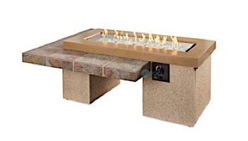 Outdoor GreatRoom Brown Uptown Linear Gas Fire Pit Table