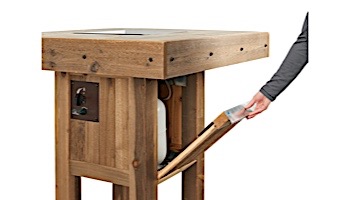 Outdoor GreatRoom Westport Pub Height Square Gas Fire Pit Table | WP-1616
