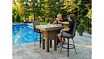 Outdoor GreatRoom Westport Pub Height Square Gas Fire Pit Table | WP-1616