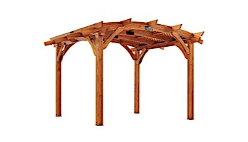 Outdoor GreatRoom 12' X 12' Redwood Sonoma Wood Pergola Kit | SONOMA12-R