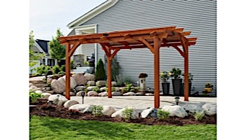 Outdoor GreatRoom 12' X 12' Redwood Sonoma Wood Pergola Kit | SONOMA12-R