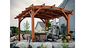 Outdoor GreatRoom 12' X 12' Redwood Sonoma Wood Pergola Kit | SONOMA12-R