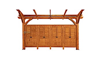 Outdoor GreatRoom Redwood Wood Wall for SONOMA16-R or SONOMA1216-R | SONOMA16-R-WALL