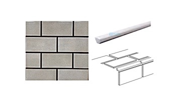 Cepac Tile Continental Subway 9/16" x 6" Jolly Piece Bead Tile | Taupe | COS-4-BEAD