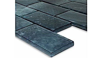 Artistry In Mosaics Subway Series 2x4 Glass Tile | Stratus Gray | GS84896B2