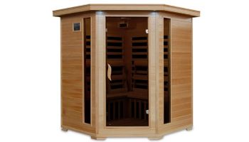 HeatWave Tucson 4-Person Hemlock Corner Infrared Sauna with 10 Carbon Heaters | SA2420DX