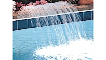 Jandy Pro Series Sheer Arc Rain Waterfall 6" Lip | 4' Wide | Clear Lip Backfeed | 1204CRA