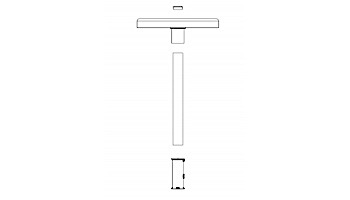 SR Smith Destination Series 16" Sun Shelf Table | Gunite Anchor Included | Pebble | WS-16 TABLE-55-C