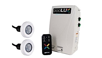 SR Smith poolLUX Plus2 Multi-Zone Wireless Lighting Control System with Remote | 120 Watt 120V Transformer | Includes 2 Treo Light Kit | 2TR-PLX-PL2