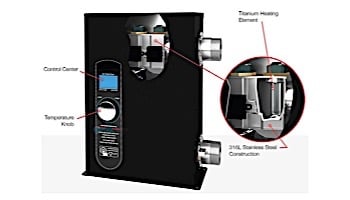 Raypak E3T Digital Spa Electric Heater | 5.5kW 18,767 BTU | Titanium Heat Element | 240V | ELS-M-0005-1-TI 017125 | ELS-D-0005-1-T1 017129 | ELS-R-0005-1-T1 017121 | ELS-R-0005-1-TIB 100-10000662