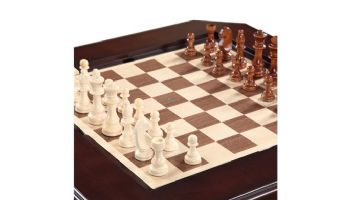 Hathaway Fortress 28-In Chess 3-in-1 Pedestal Game Table Set with Chairs | Mahogany | NG2995 BG2995
