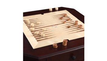 Hathaway Fortress 28-In Chess 3-in-1 Pedestal Game Table Set with Chairs | Mahogany | NG2995 BG2995