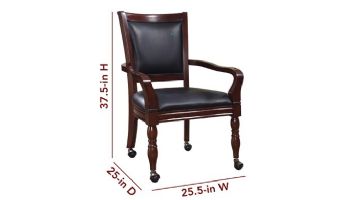 Hathaway Fortress 28-In Chess 3-in-1 Pedestal Game Table Set with Chairs | Mahogany | NG2995 BG2995