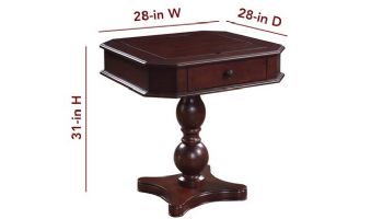 Hathaway Fortress 28-In Chess 3-in-1 Pedestal Game Table Set with Chairs | Mahogany | NG2995 BG2995