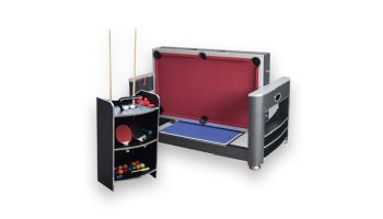 Hathaway Triple Threat 6-Ft. Air Hockey 3-in-1 Rotating Multi-Game Table and Cabinet | NG5001 BG5001