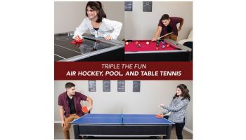 Hathaway Triple Threat 6-Ft. Air Hockey 3-in-1 Rotating Multi-Game Table and Cabinet | NG5001 BG5001