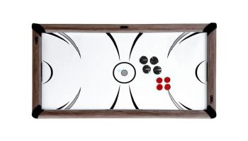 Hathaway Driftwood 7-Foot Air Hockey Table Tennis Combo Set with Benches | NG1137H BG1137H