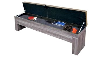 Hathaway Driftwood 7-Foot Air Hockey Table Tennis Combo Set with Benches | NG1137H BG1137H