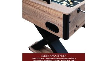 Hathaway Excalibur 54-In Foosball Table | Driftwood | NG5030 BG5030