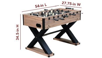 Hathaway Excalibur 54-In Foosball Table | Driftwood | NG5030 BG5030