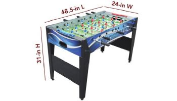 Hathaway Allure 48-In Foosball Table | Black and Blue | NG5015 BG5015
