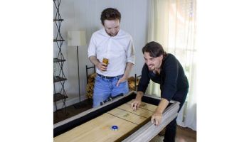 Hathaway Montecito 12-Foot Shuffleboard Table | Driftwood Finish | NG5025 BG5025
