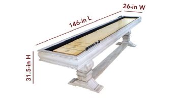 Hathaway Montecito 12-Foot Shuffleboard Table | Driftwood Finish | NG5025 BG5025