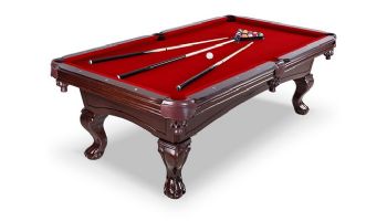 Hathaway Augusta 8-Foot Pool Table | Mahogany with Red Belt | NG2527 BG2527