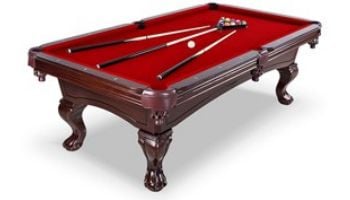 Hathaway Augusta 8-Foot Pool Table | Mahogany with Red Belt | NG2527 BG2527