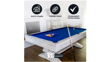 Hathaway Montecito 8-Foot Pool Table | Driftwood Finish with Blue Felt | NG5021 BG5021