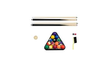 Hathaway Mirage 7.5-Ft. Pool Table | Black and Silver with Dark Red Felt | NG5033 BG5033