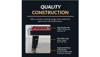 Hathaway Jupiter 7-Ft. Pool Table | Black with Red Felt | NG5032 BG50320