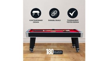 Hathaway Jupiter 7-Ft. Pool Table | Black with Red Felt | NG5032 BG50320