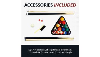 Hathaway Jupiter 7-Ft. Pool Table | Black with Red Felt | NG5032 BG50320
