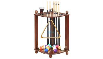 Hathaway Regent Corner Floor Cue Rack | Walnut | NG2569W BG2569W