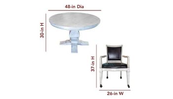 Hathaway Montecito 2-In-1 Poker Table With 4 Chairs | Driftwood Finish | NG5019 BG5019