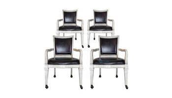 Hathaway Montecito 2-In-1 Poker Table With 4 Chairs | Driftwood Finish | NG5019 BG5019