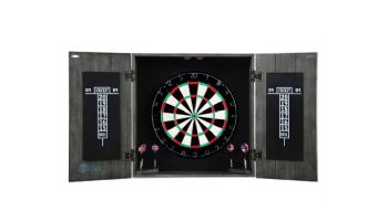 Hathaway Drifter Solid Wood Dartboard and Cabinet Set | Timberwood | NG1046 BG1046