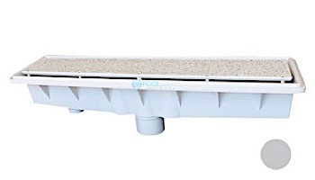 Pentair In-Floor formerly A&A Manufacturing AVSC Single Suction Pebble Top Channel Drain | White | 571444 | 288101