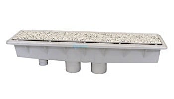 Pentair In-Floor formerly A&A Manufacturing AVSC Dual Suction Pebble Top Channel Drain | White | 571508 | 289101