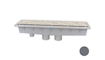 Pentair In-Floor formerly A&A Manufacturing AVSC Dual Suction Pebble Top Channel Drain | Dark Gray | 571516 | 289103