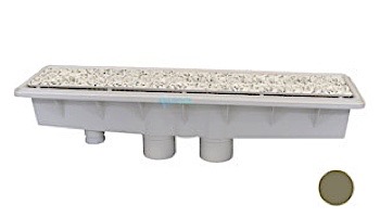 Pentair In-Floor formerly A&A Manufacturing AVSC Dual Suction Pebble Top Channel Drain | White | 571508 | 289101