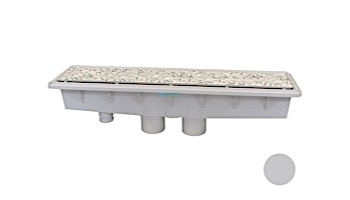 Pentair In-Floor formerly A&A Manufacturing AVSC Dual Suction Pebble Top Channel Drain | Light Gray | 571559 | 289102