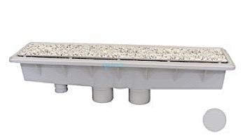 Pentair In-Floor formerly A&A Manufacturing AVSC Dual Suction Pebble Top Channel Drain | Light Gray | 571559 | 289102
