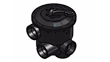 Praher ABS Multiport Valve Open Slips Ports SM MPV | Black | SM-30-AOB