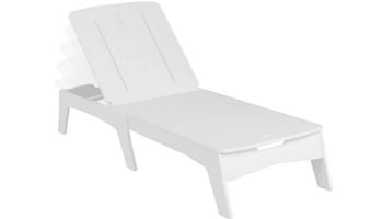 Ledge Lounger Mainstay Collection Chaise | Gray with White Cushion | LL-MS-C-GRY 12110-42-301