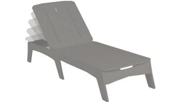 Ledge Lounger Mainstay Collection Chaise | Gray with White Cushion | LL-MS-C-GRY 12110-42-301
