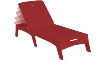 Ledge Lounger Mainstay Collection Chaise | Gray with White Cushion | LL-MS-C-GRY 12110-42-301